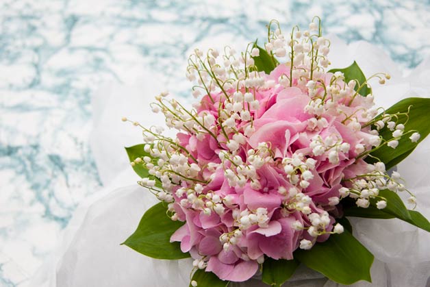 lily of the valley bridal bouquet by La Piccola Selva