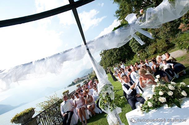  Caroline and Tony's wedding - July 2012 Another wonderful ceremony on the shores in the great garden of the villa - photo by Independent Pictures