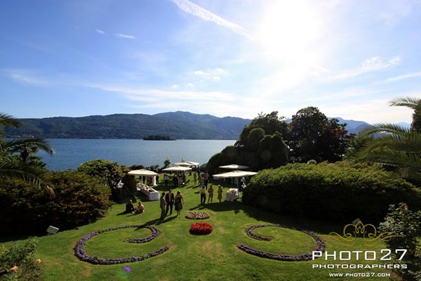  Fiona - Marco's wedding - May 2011 Aperitif in the big lawn overlooking the Lake and Borromeo Island. - Photo by Photo27