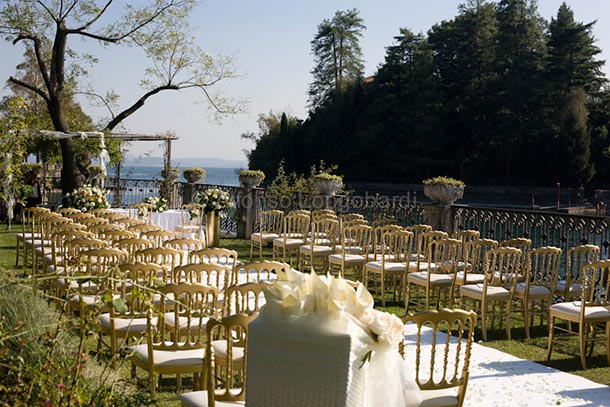  Nikki and Adrian's wedding - September 2012 A wonderful setting for Nikki and Adrian's blessing in the gardens of the villa. A golden themed wedding! - photo by Alfonso Longobardi