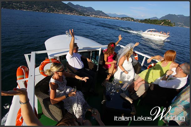  Lisa and Darren's wedding - August 2010 After the ceremony a fantastic aperitif and boat tour on a ferry on Lake Maggiore. Photo by Photo27