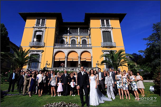  Fiona and Marco's wedding - May 2010 Group picture in front of beautiful Villa Rusconi neo classical building. Photo by Photo27