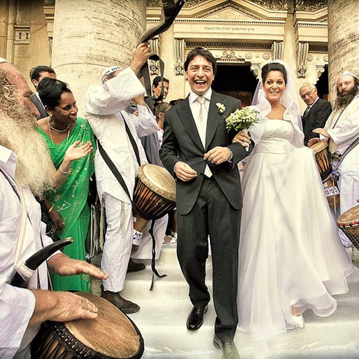 Jewish wedding ceremony in Rome