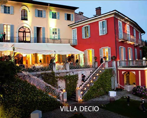 Villa Decio wedding reception overlooking lake Orta