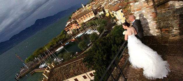 Wedding on Lake Garda under a blue sky after the storm
