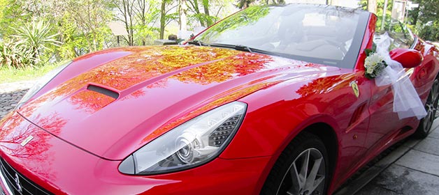 Ferrari Red Wedding on Lake Orta