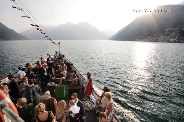 wedding boat trip on lake Como