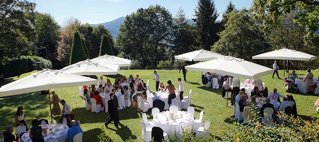An outdoor wedding on Lake Orta