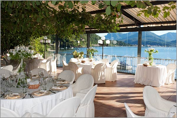 wedding restaurant with terrace on Lake Maggiore