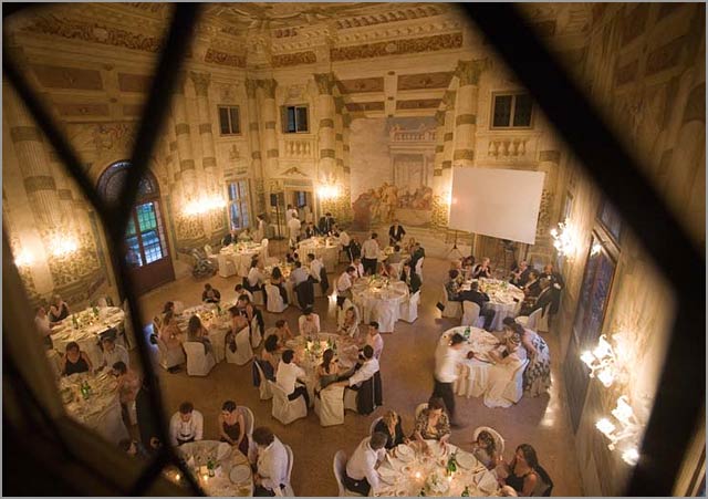 wedding dinner Venetian Villa along Brenta River