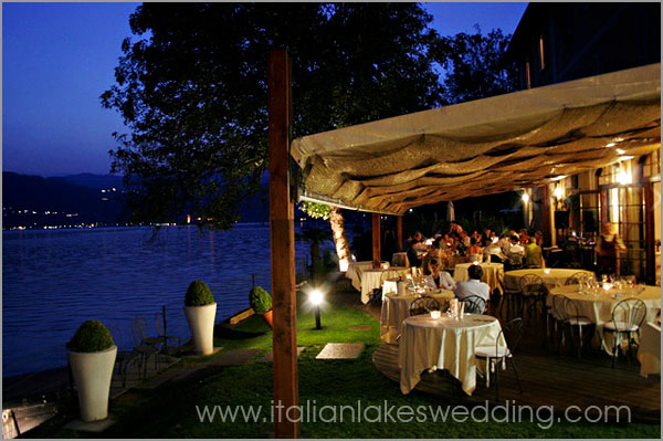 pretty restaurant on the shores of Lake Orta