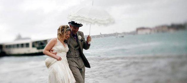 Dancing in the rain in Venice