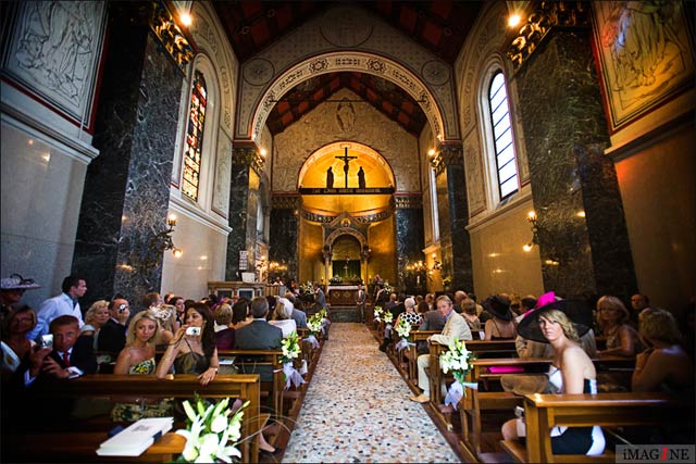 wedding ceremony at Ascensione church Cadenabbia lake Como