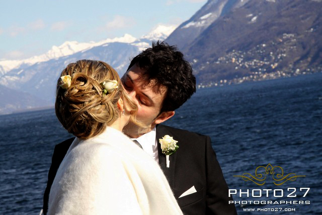 wedding reception overlooks Lake Maggiore