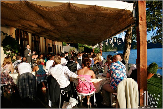 outdoor wedding reception Lake Orta