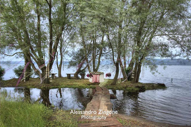 symbolic blessing ceremony on Lake Bracciano Rome
