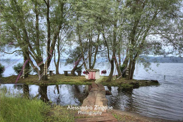 symbolic blessing ceremony on Lake Bracciano Rome