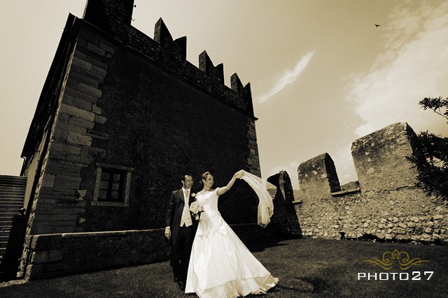 wedding to Scaligero Casle Malcesine lake Garda