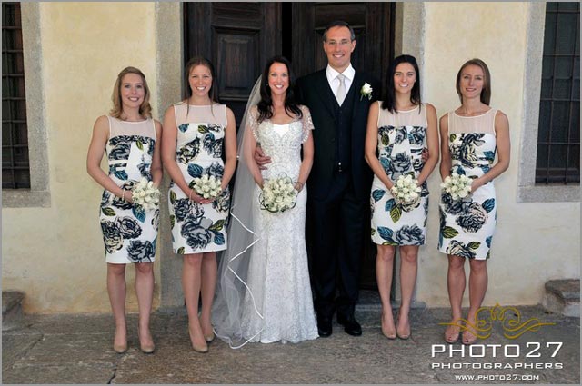 bridesmaids bouquet in Verbania lake Maggiore