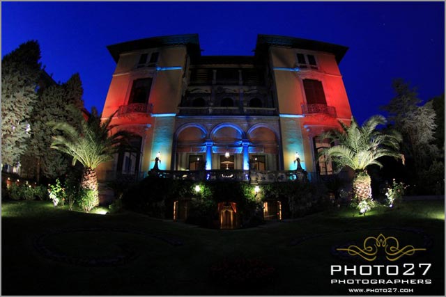 wedding light designer in villa Rusconi Italy