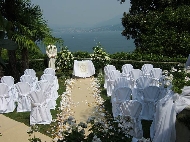 blessing ceremony in Villa Margherita lake Maggiore