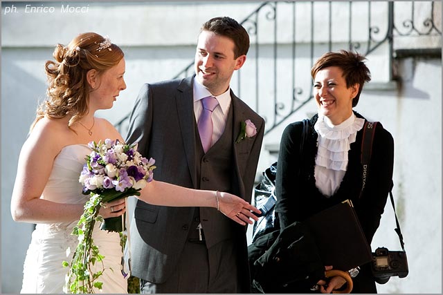 Hannah and James with their wedding planner Valentina Lombardi