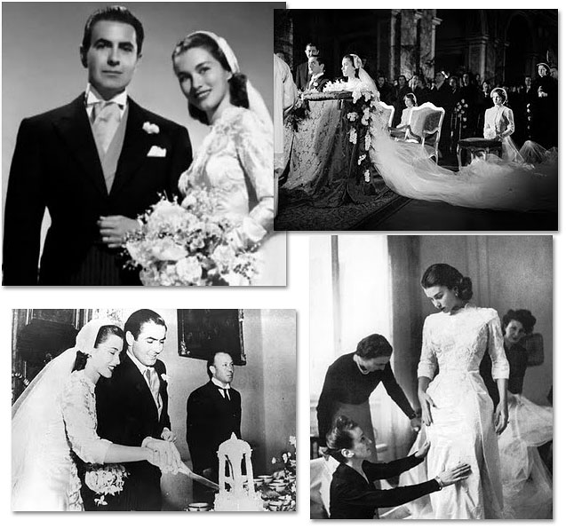 Linda Christian and Tyron Power wedding in Rome