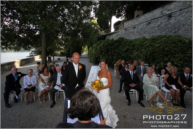 lake Como outdoor wedding ceremony