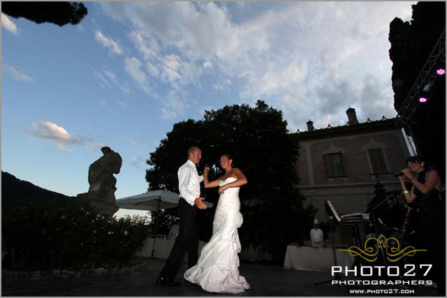 outdoor wedding reception in Cernobbio