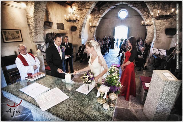Hochzeit Zeremonie Kirche in Novaglio Lago Maggiore