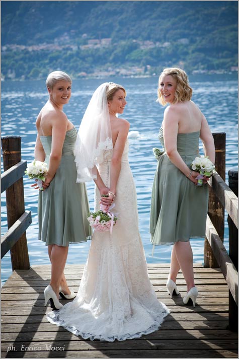 Stràusse der Brautjungfern Ortasee hochzeit Italien