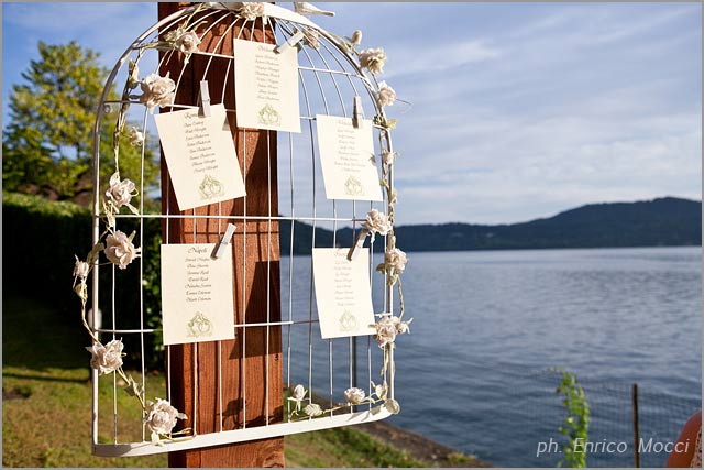 cage seating plan on lake Orta Italy