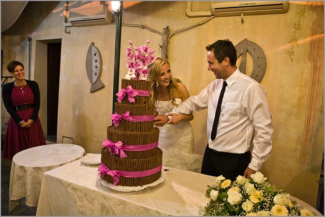 wedding reception at San Giulio restaurant lake Orta