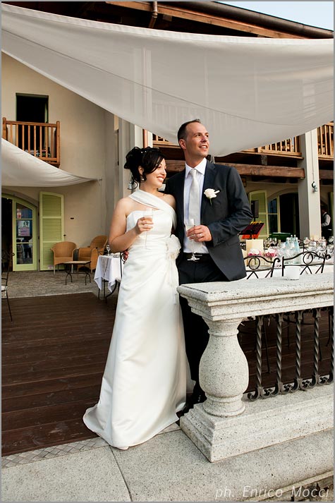 outdoor wedding reception at Orta Beach Club restaurant