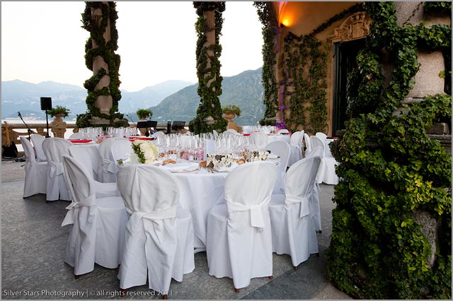 dinner at Villa del Balbianello