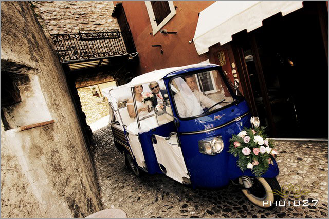 ape calessino wedding in Malcesine