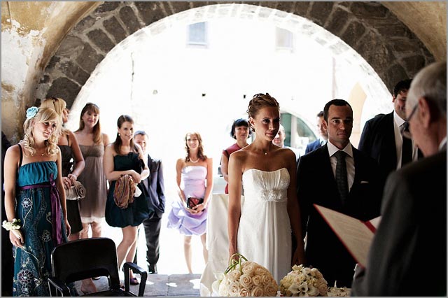 hochzeit am Amtshaus in Ossuccio Comersee