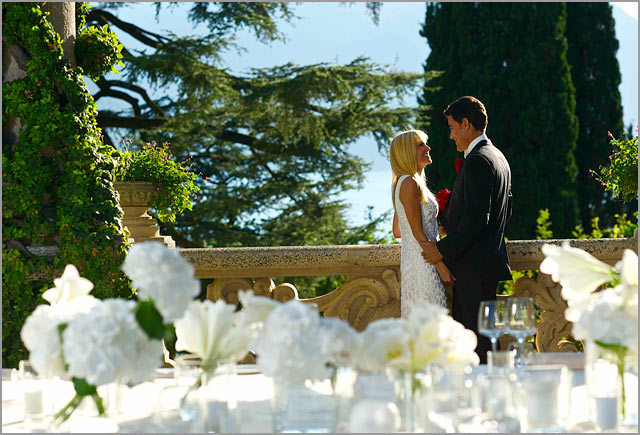 wedding ceremony in Villa Balbianello