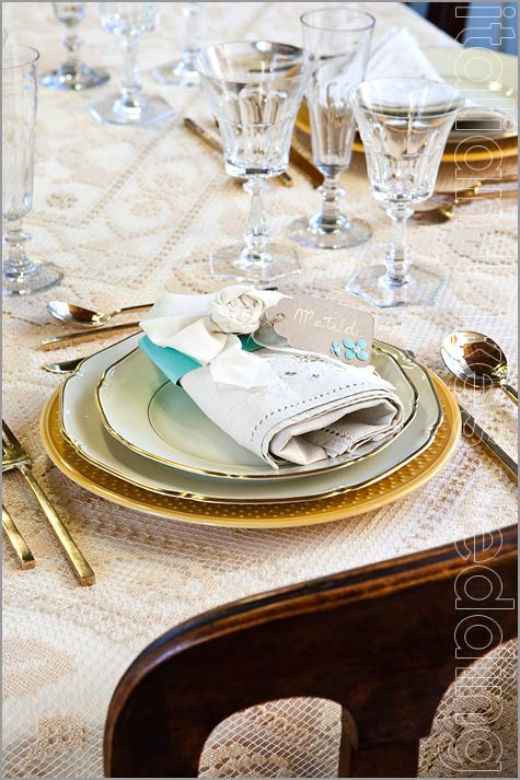 wedding napkins shabby chic style in Italy