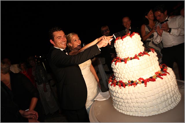 wedding cake at Villa Balbianello