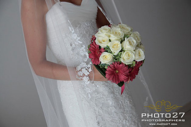 red gerberas bouquet by La Piccola Selva florist in Orta Lake