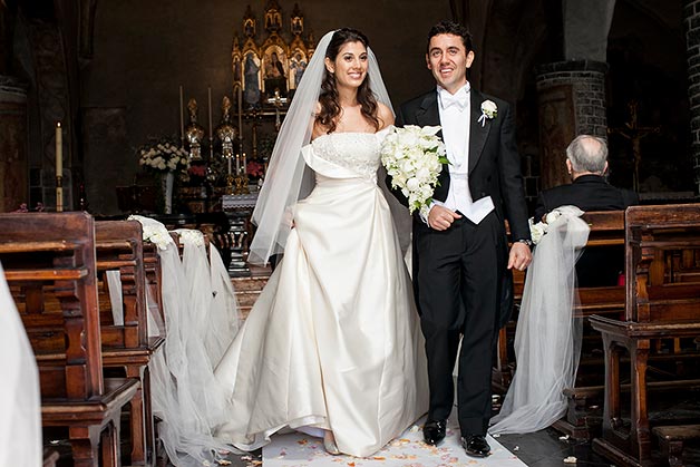 wedding ceremony at Varenna church