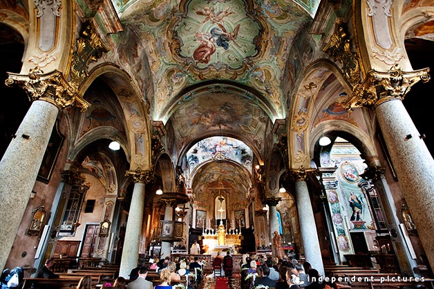 church wedding on Lake Orta