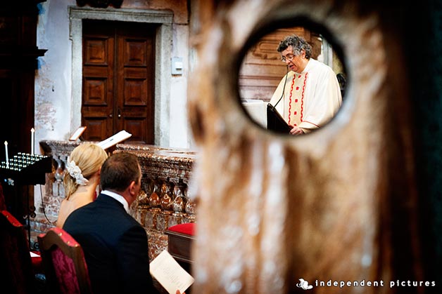 church wedding ceremony on Lake Orta