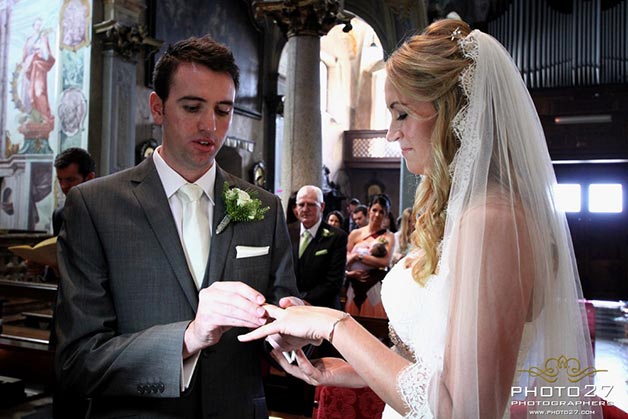 catholic weddings at church of Assunta in Orta