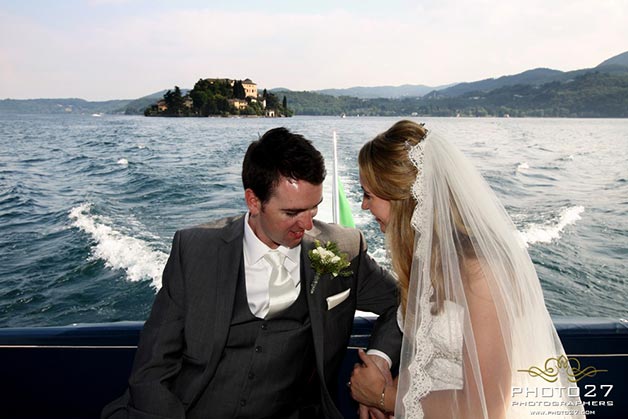 wedding boat tour on Lake Orta