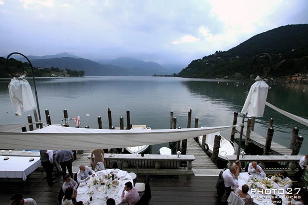 beach wedding on Lake Orta