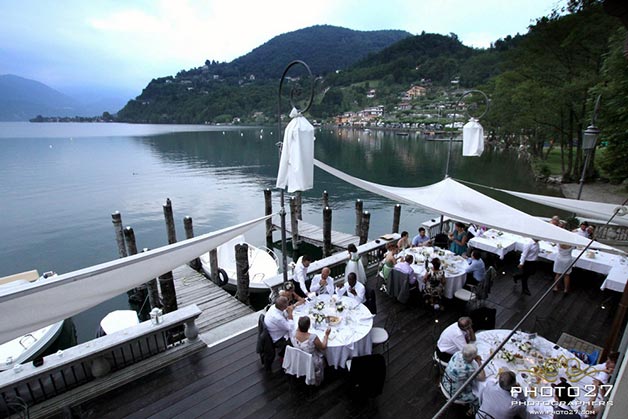 beach wedding on Lake Orta Italy