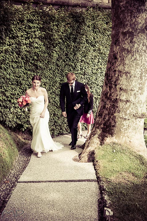 wedding ceremony at Villa del Balbianello