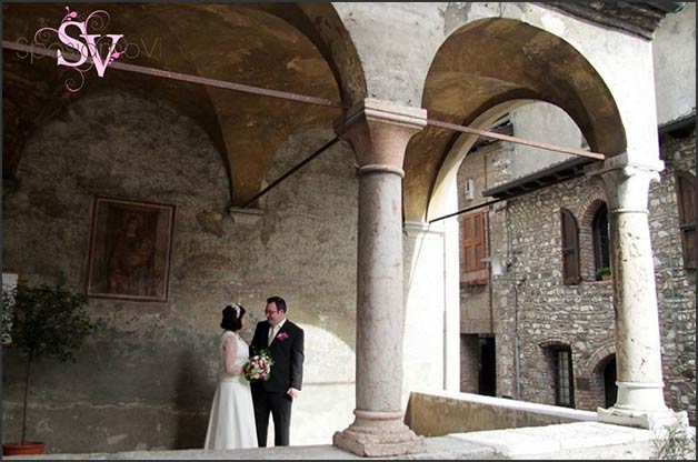 wedding at church of Santa Maria della Neve in Sirmione